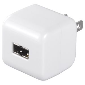 BUFFALO キューブ型どっちもUSB充電器 1ポートタイプ スマホ全キャリア・全機種対応 ホワイト BSMPA13WH