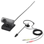 BUFFALO マイク内蔵130万画素Webカメラ ヘッドセット付 ブラック BSW13KM10HBK