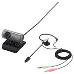 BUFFALO マイク内蔵200万画素Webカメラ ヘッドセット付 ブラック BSW20KM10HBK