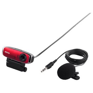 BUFFALO 200万画素Webカメラ Wマイクモデル レッド BSW20KM12RD