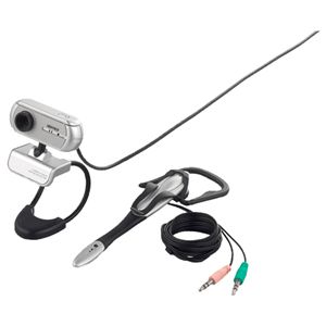 BUFFALO マイク内蔵200万画素Webカメラ ヘッドセット付 [自動節電モデル] シルバー BSW20KM13HSV