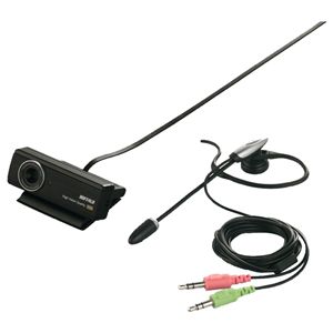 BUFFALO FullHD対応 200万画素WEBカメラ ヘッドセット付 オートフォカスモデル ブラック BSWHD04HBK