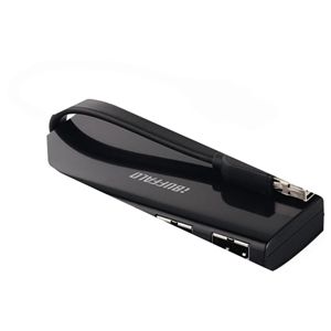 BUFFALO USB2.0 どっちもハブ 4ポート(どっちもコネクター&どっちもポート) ブラック BSH4UD18BK