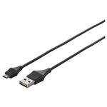 BUFFALO どっちもUSBコネクター採用 USB2.0ケーブル (A to microB) 0.2m ブラック BSUAMBDU202BK