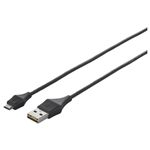 BUFFALO どっちもUSBコネクター採用 USB2.0ケーブル (A to microB) 1.2m ブラック BSUAMBDU212BK