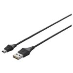 BUFFALO どっちもUSBコネクター採用 USB2.0ケーブル (A to miniB) 0.5m ブラック BSUAMNDU205BK