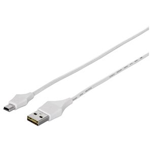 BUFFALO どっちもUSBコネクター採用 USB2.0ケーブル (A to miniB) 0.5m ホワイト BSUAMNDU205WH