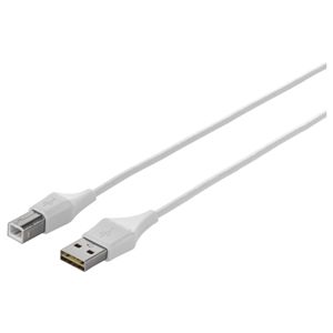 BUFFALO どっちもUSBコネクター採用 USB2.0ケーブル (A to B) 2m ホワイト BSUABDU220WH