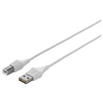 BUFFALO どっちもUSBコネクター採用 USB2.0ケーブル (A to B) 2m ホワイト BSUABDU220WH