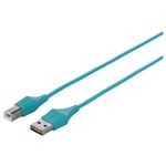 BUFFALO どっちもUSBコネクター採用 USB2.0ケーブル (A to B) 3m グリーン BSUABDU230GR