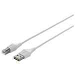 BUFFALO どっちもUSBコネクター採用 USB2.0ケーブル (A to B) 3m ホワイト BSUABDU230WH
