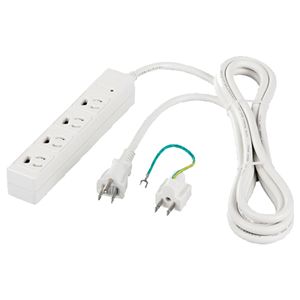 BUFFALO RoHS対応 3ピン式電源タップ 6個口タイプ マグネット付 5m ホワイト BSTAP36RO50WH