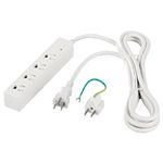 BUFFALO RoHS対応 3ピン式電源タップ 6個口タイプ マグネット付 5m ホワイト BSTAP36RO50WH