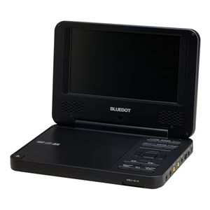 ブルードット BLUEDOTポータブルDVDプレーヤー 7インチCPRMモデル ブラック BDP-3720K