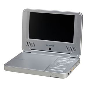 ブルードット BLUEDOTポータブルDVDプレーヤー 7インチCPRMモデル シルバー BDP-3720S