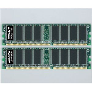 バッファロー DDR400 SDRAM PC3200 184Pin DIMM 2枚組 DD400-512MX2