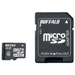バッファロー 防水仕様 Class4対応 microSDHC SD変換アダプター付モデル RMSD-BS04GSA