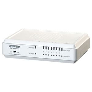 バッファロー Giga対応 8ポート スイッチングHub プラスチック筐体/ACアダプターモデル ホワイト LSW4-GT-8EP/WH