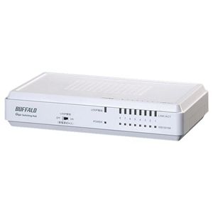 バッファロー Giga対応 8ポート スイッチングHub プラスチック筐体/電源内蔵モデル ホワイト LSW4-GT-8NP/WH