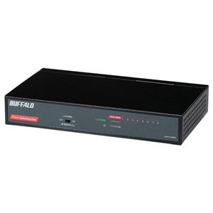 バッファロー Giga対応 8ポート スイッチングHub 金属筐体/電源内蔵モデル ブラック LSW4-GT-8NS/BK