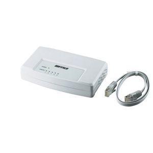 バッファロー 10/100M 5ポート スイッチングハブ LANケーブル付モデル LSW3-TX-5EP/CW