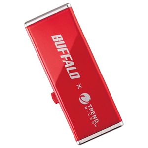 バッファロー ウイルスチェック機能搭載 セキュリティー USBメモリー レッドモデル 4GB RUF2-JV4GS-RD