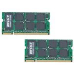 バッファロー PC2-5300(DDR2-667)対応 200Pin用 DDR2 SDRAM S.O.DIMM 2枚組 2GB(1GBx2枚) D2/N667-S1GX2