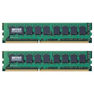 バッファロー PC3-10600(DDR3-1333)対応 240Pin DDR3 SDRAM ECC DIMM for Mac 2枚組 8GB(4GBX2枚) A3E1333-4GX2