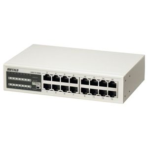 バッファロー 10/100M スイッチングHub 金属筐体/電源内蔵モデル 16ポート LSW3-TX-16NSR