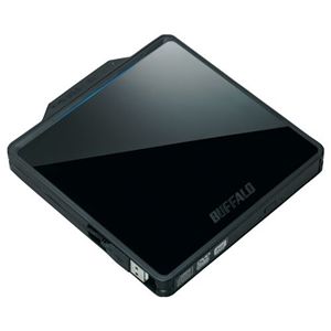 バッファロー USB2.0用ポータブルDVDドライブ Wケーブル収納モデル ブラック DVSM-PC58U2V-BK