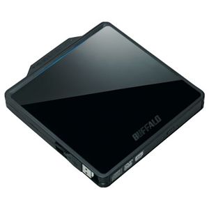 バッファロー USB2.0用 ポータブルDVDドライブ Wケーブル収納モデル クリスタルブラック DVSM-PCS58U2-BK