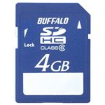 バッファロー Class6 SDHCカード 4GB RSDC-4GC6