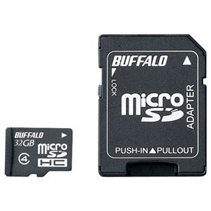 バッファロー 防水仕様 Class4対応 microSDHC SD変換アダプター付モデル 32GB RMSD-BS32GSA