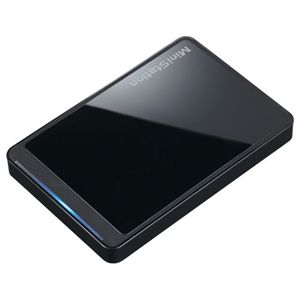 バッファロー バッファローツールズ対応 スリム&プレミアム USB2.0用 ポータブルHDD ブラック 500GB HD-PCT500U2-BKJ