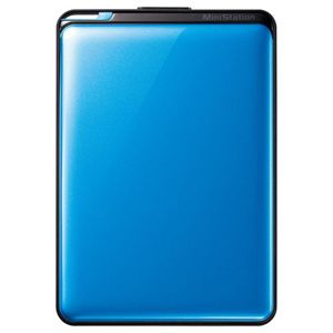 バッファロー 耐衝撃&自動暗号化機能搭載 USB3.0&2.0用 ポータブルHDD 500GB アクアマリンブルー HD-PNT500U3-LJ