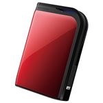 バッファロー ターボPC EX対応 耐衝撃/暗号化機能搭載 USB3.0用 ポータブルHDD 500GB レッド HD-PZ500U3-R