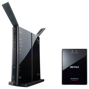 バッファロー エアステーション ハイパワー Giga 11n/g AOSS2対応 無線LAN親機 LAN端子子機付き WZR-300HP/E