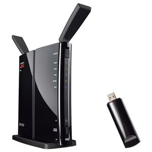 バッファロー エアステーション ハイパワー Giga 11n/a&11n/g AOSS2対応 無線LAN親機 TV用子機付き WZR-600DHP/SV