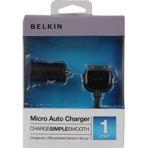 BELKIN iPhone/iPod Cable+Micro USB Car Charger F8Z446QE