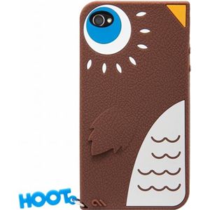 CASE-MATE CASE-MATE iPhone 4/4S用 ソフトケース クリーチャーズ フクロウ ブラウン CM016349