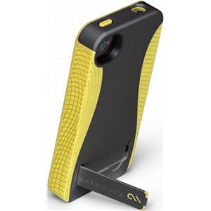 CASE-MATE CASE-MATE iPhone 4/4S用 ハイブリッドシームレスケース ポップ (スタンド) クールグレイ/シトロン CM017859