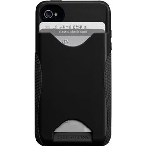CASE-MATE CASE-MATE iPhone 4/4S用 ハイブリッドシームレスIDケース ポップ ブラック/ブラック CM018164
