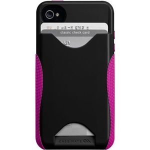 CASE-MATE CASE-MATE iPhone 4/4S用 ハイブリッドシームレスIDケース ポップ ブラック/ラズベリー CM018166