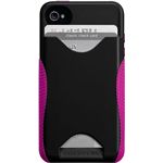 CASE-MATE CASE-MATE iPhone 4/4S用 ハイブリッドシームレスIDケース ポップ ブラック/ラズベリー CM018166