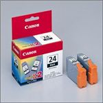 キヤノン インクカートリッジ BCI-24Black2(BJS200/S300等用/ブラックx2)[6881A008] BCI-24BK2P