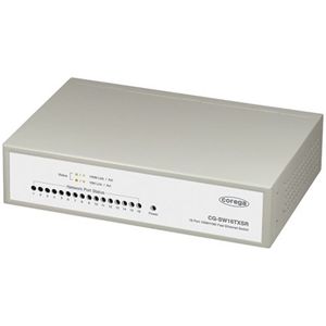 コレガ 16ポート 100M/10M スイッチングHUB(小型筐体/電源抜け防止金具) CG-SW16TXSR