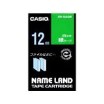 カシオ計算機 カシオ ネームランドテープ(12mm/緑に白字/長さ8m) XR-12AGN