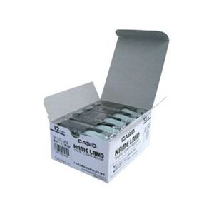 カシオ計算機 カシオ ネームランドテープ(12mm/透明に黒字の5本入/長さ8m) XR-12X-5P-E