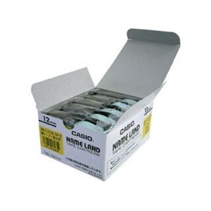 カシオ計算機 カシオ ネームランドテープ(12mm/黄に黒字の5本入/長さ8m) XR-12YW-5P-E
