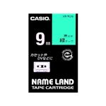 カシオ計算機 カシオ ネームランドテープ(9mm/緑に黒字/長さ8m) XR-9GN